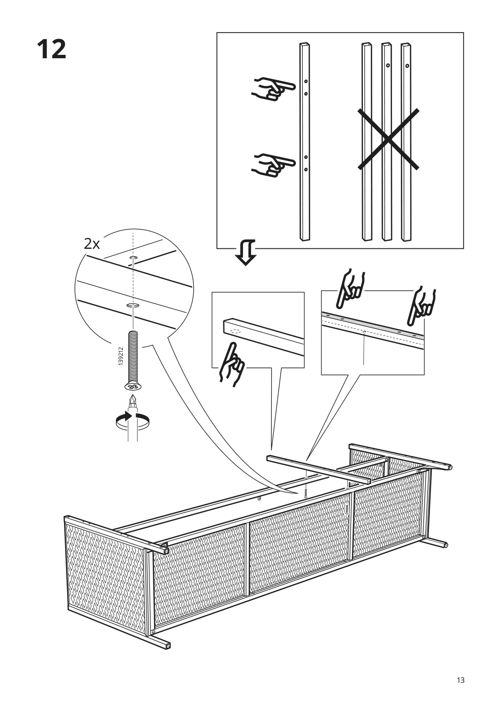 Assembly instructions for IKEA Fjaellbo tv unit black | Page 13 - IKEA FJÄLLBO TV storage combination 791.912.66