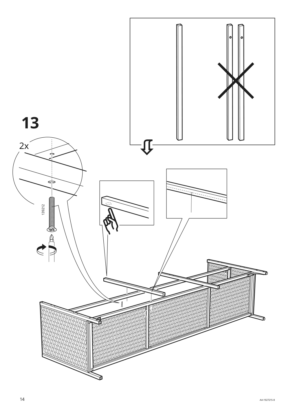 Assembly instructions for IKEA Fjaellbo tv unit black | Page 14 - IKEA FJÄLLBO TV storage combination 791.912.66