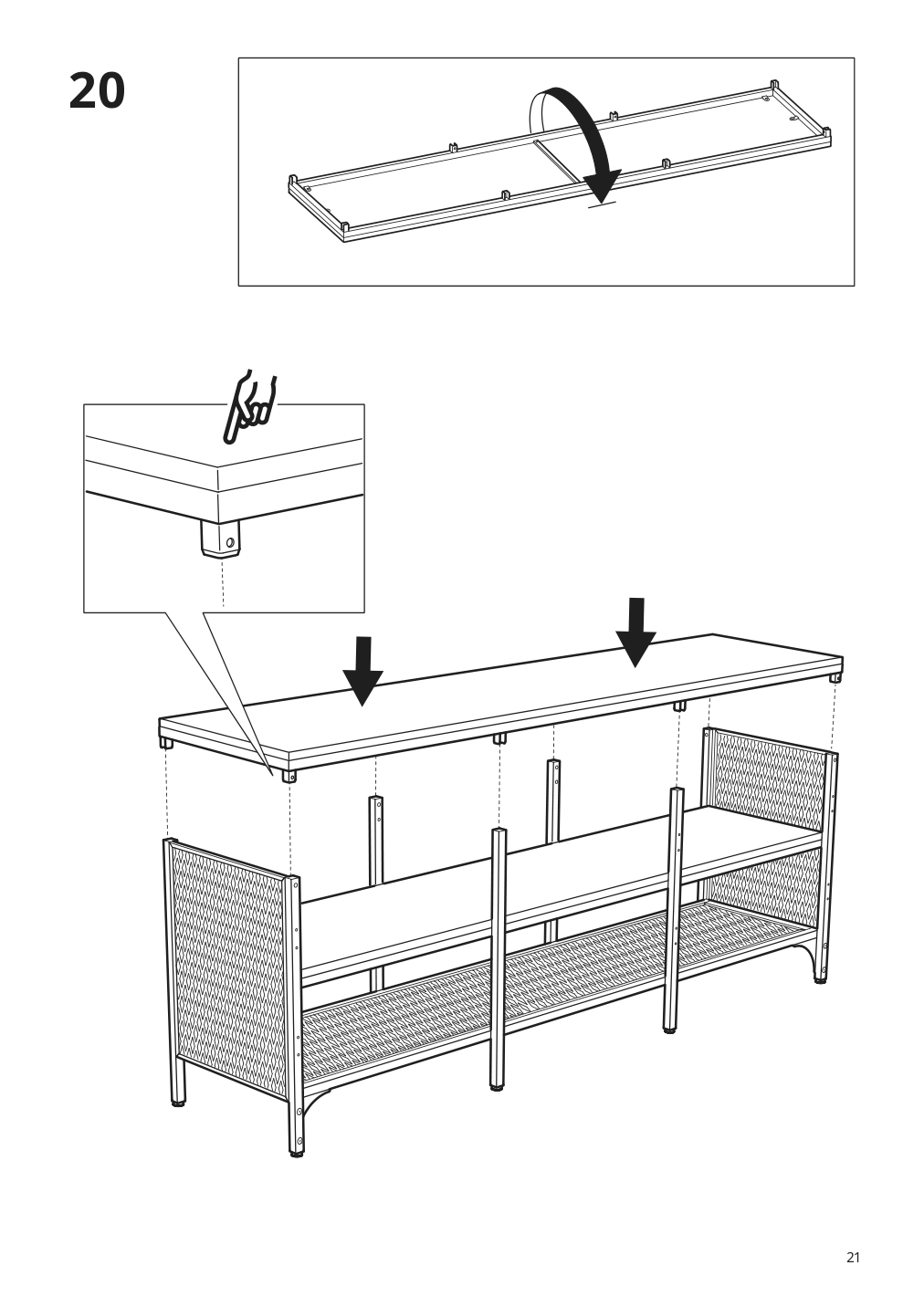 Assembly instructions for IKEA Fjaellbo tv unit black | Page 21 - IKEA FJÄLLBO TV storage combination 791.912.66