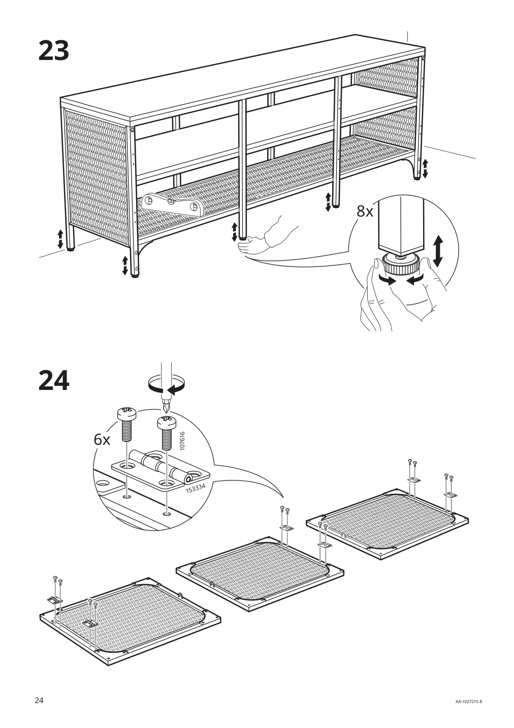 Assembly instructions for IKEA Fjaellbo tv unit black | Page 24 - IKEA FJÄLLBO TV storage combination 791.912.66