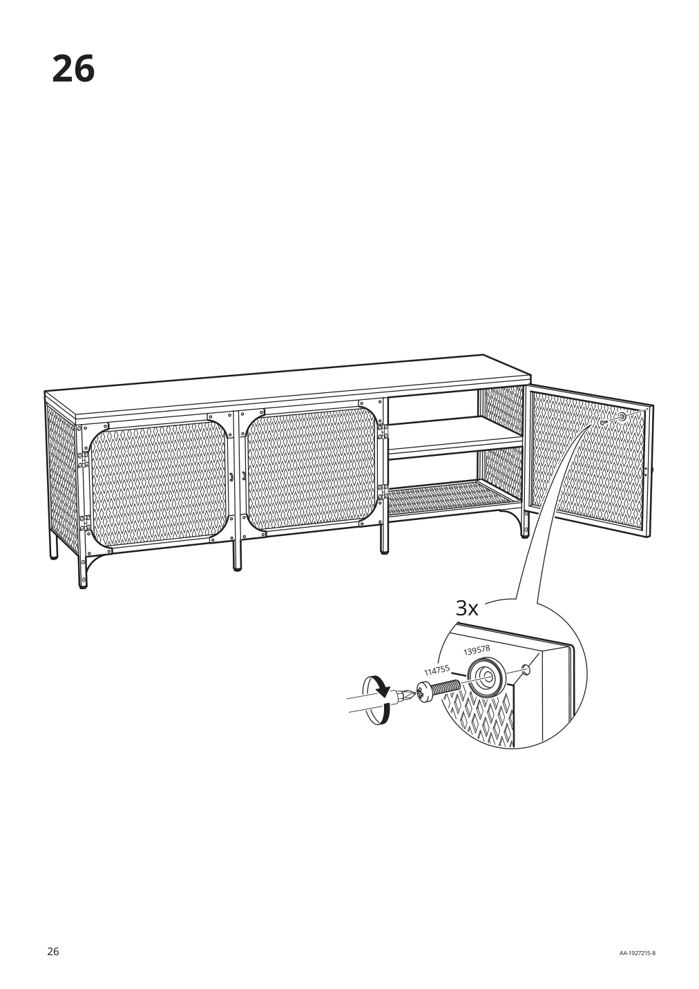 Assembly instructions for IKEA Fjaellbo tv unit black | Page 26 - IKEA FJÄLLBO TV storage combination 791.912.66