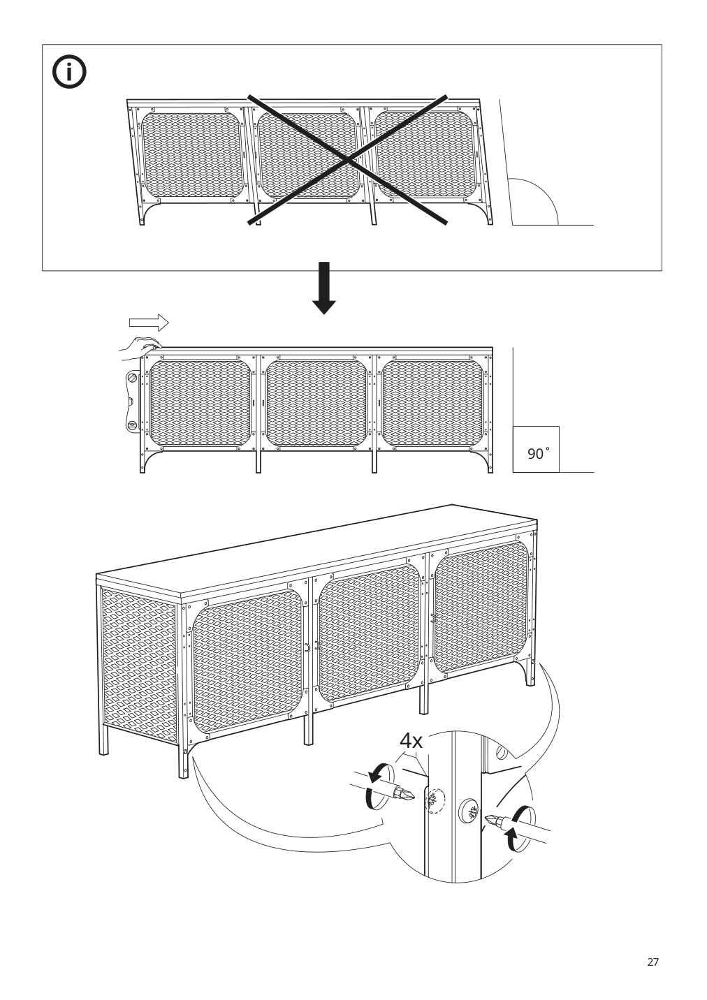 Assembly instructions for IKEA Fjaellbo tv unit black | Page 27 - IKEA FJÄLLBO TV storage combination 791.912.66