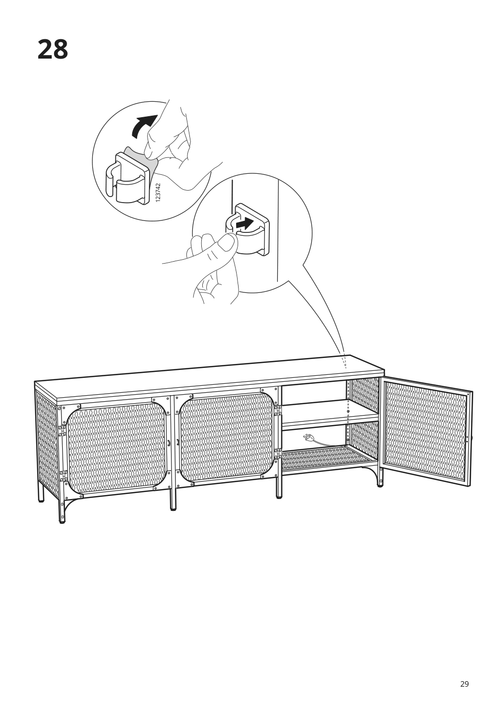 Assembly instructions for IKEA Fjaellbo tv unit black | Page 29 - IKEA FJÄLLBO TV storage combination 791.912.66