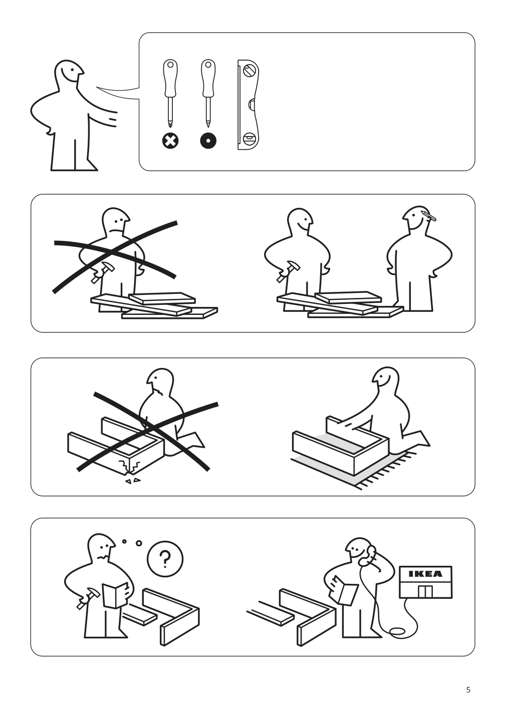 Assembly instructions for IKEA Fjaellbo tv unit black | Page 5 - IKEA FJÄLLBO TV storage combination 791.912.66