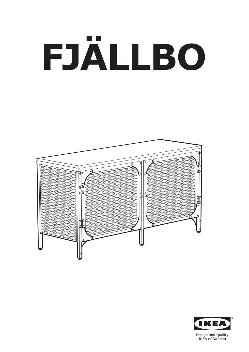 Assembly instructions for IKEA Fjaellbo tv unit black | Page 1 - IKEA FJÄLLBO TV unit 805.664.38