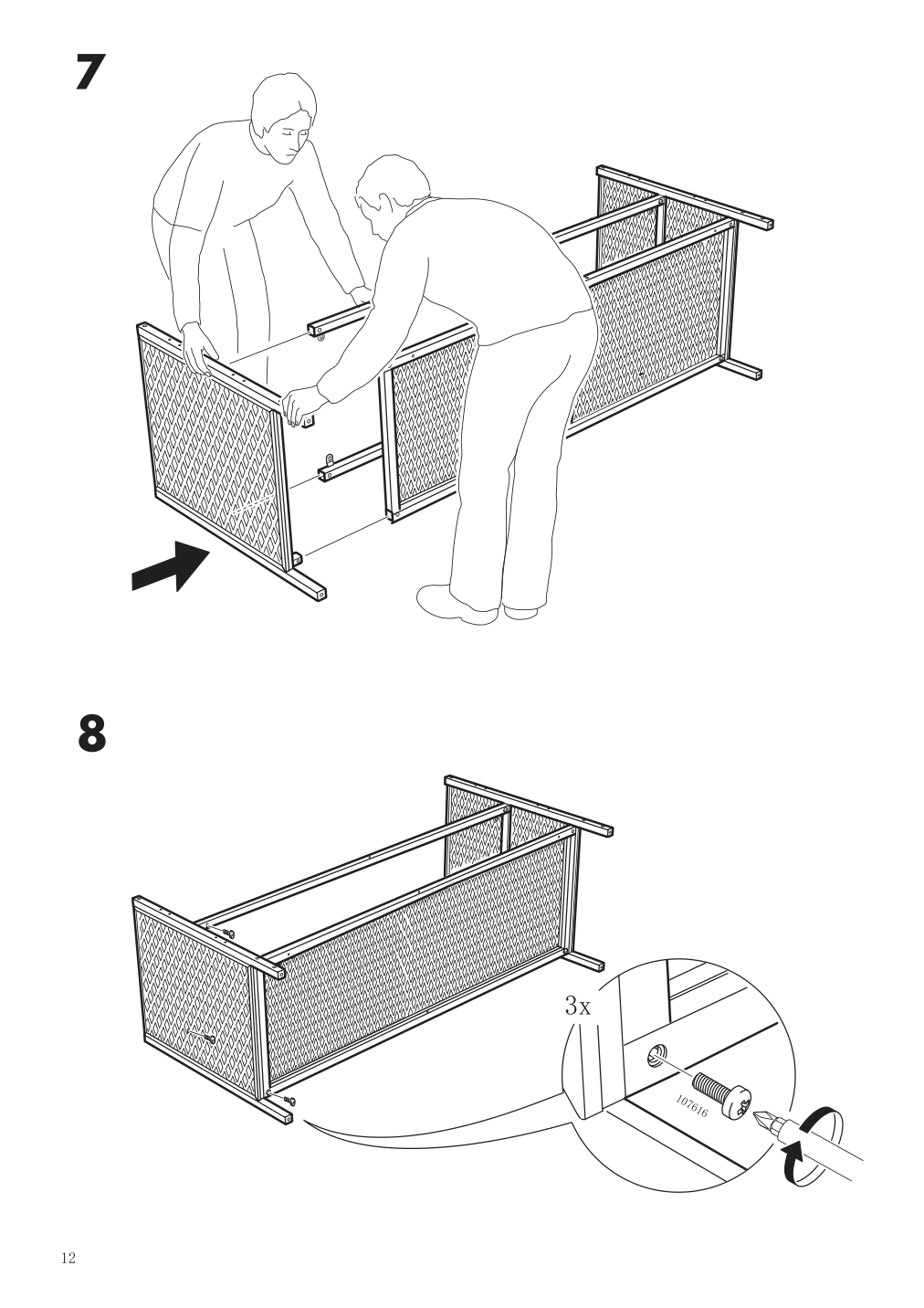 Assembly instructions for IKEA Fjaellbo tv unit black | Page 12 - IKEA FJÄLLBO TV unit 805.664.38