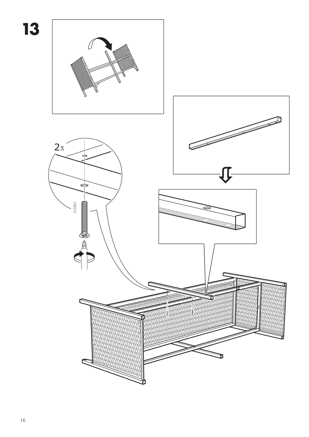 Assembly instructions for IKEA Fjaellbo tv unit black | Page 16 - IKEA FJÄLLBO TV unit 805.664.38