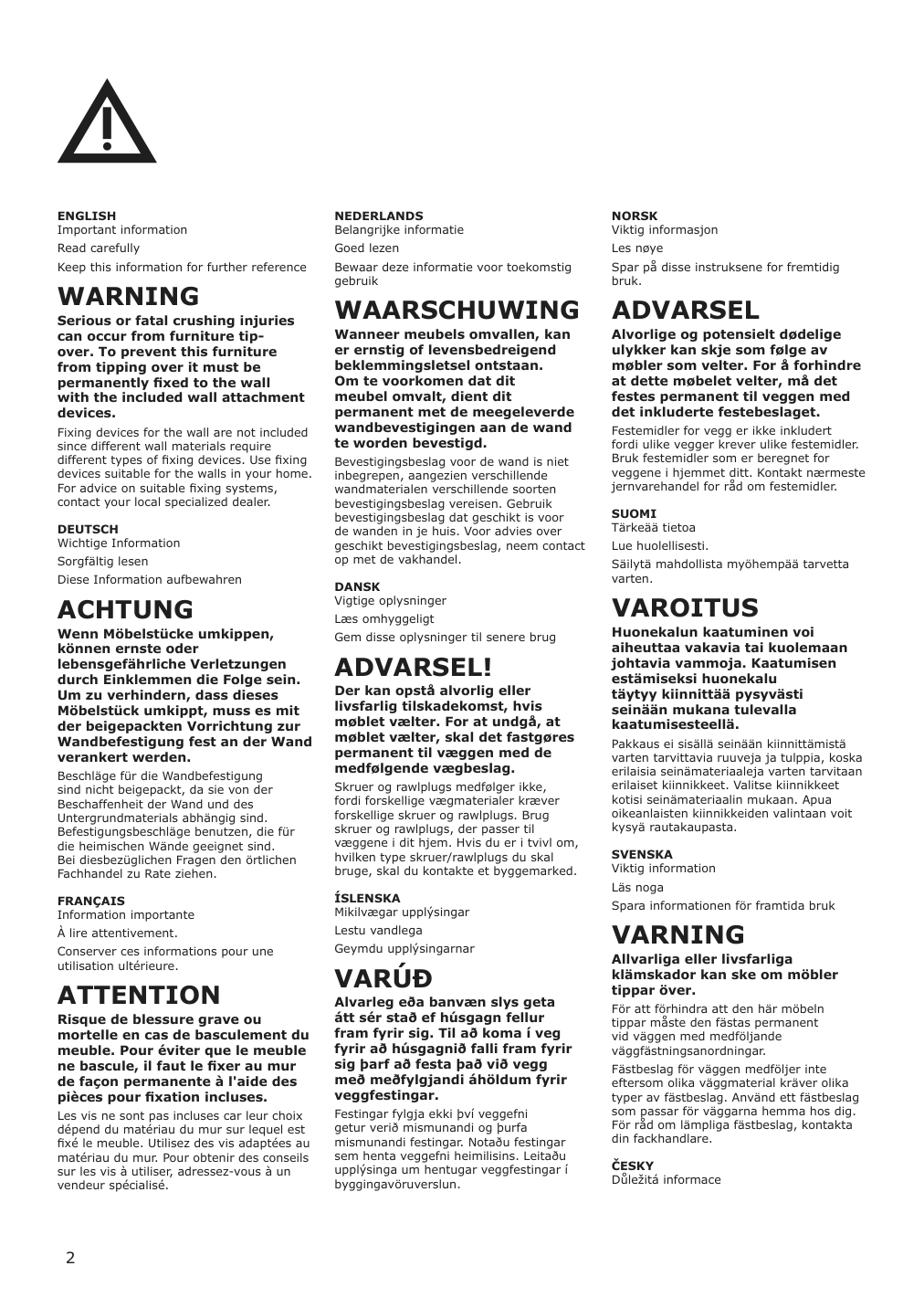 Assembly instructions for IKEA Fjaellbo tv unit black | Page 2 - IKEA FJÄLLBO TV unit 805.664.38