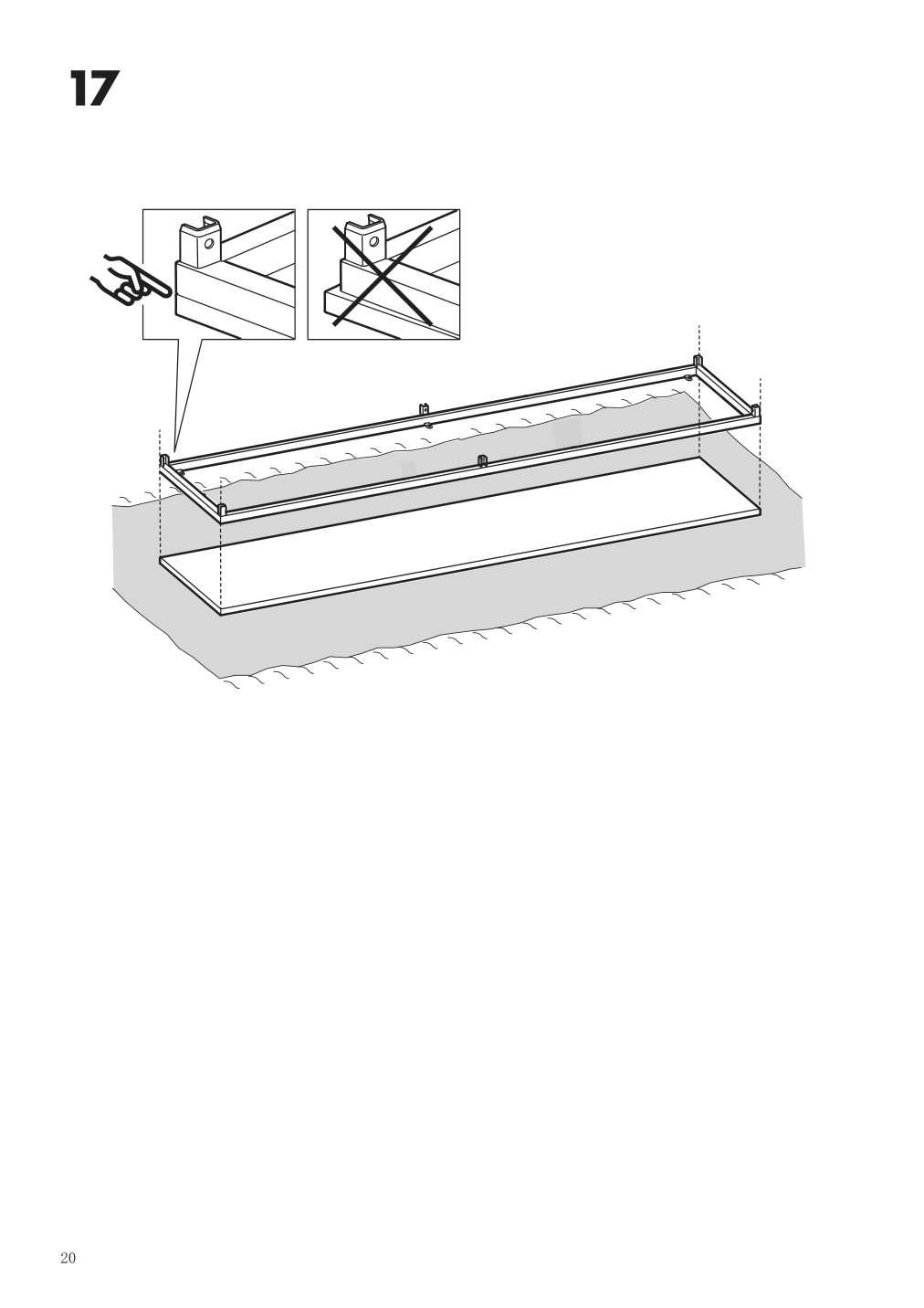 Assembly instructions for IKEA Fjaellbo tv unit black | Page 20 - IKEA FJÄLLBO TV unit 805.664.38