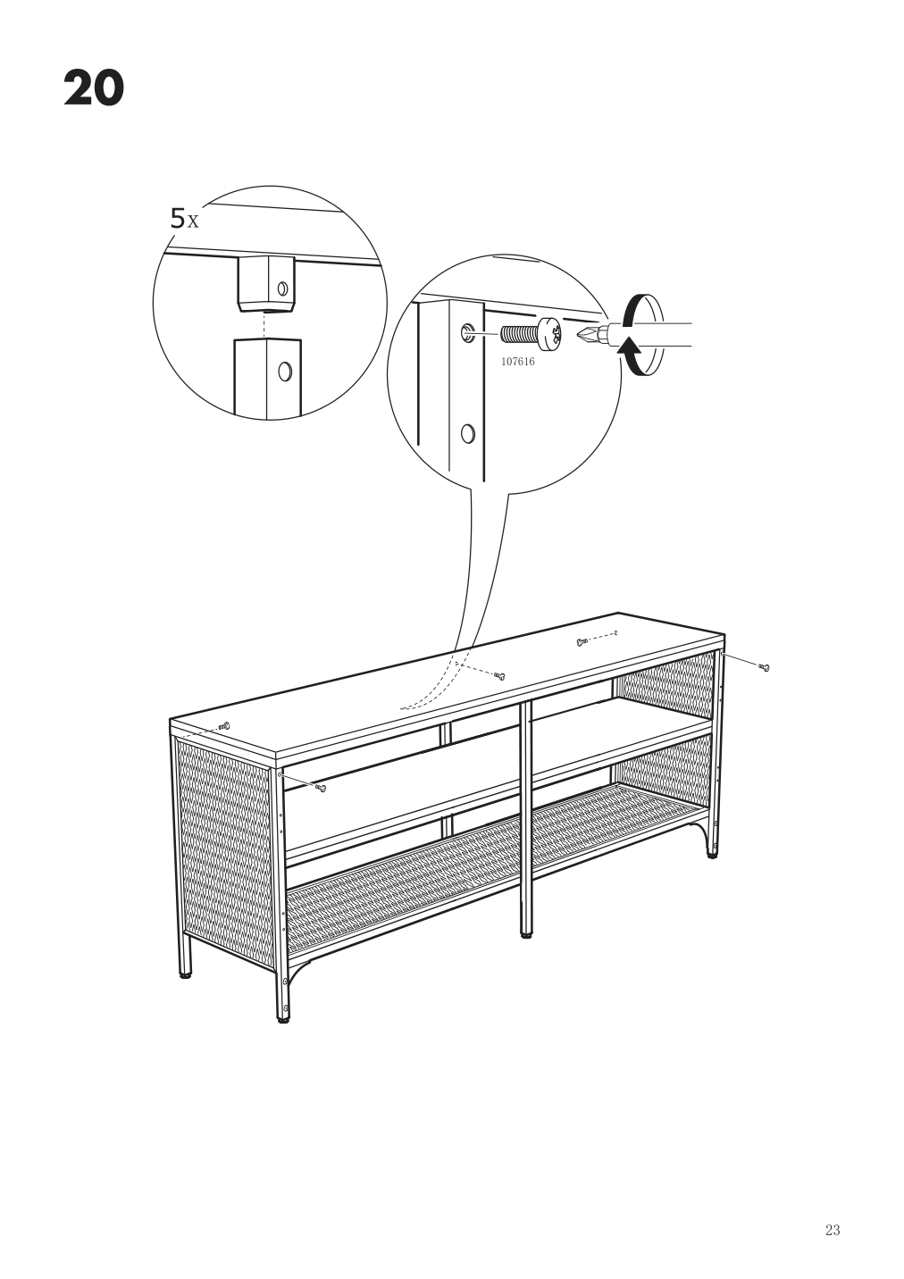 Assembly instructions for IKEA Fjaellbo tv unit black | Page 23 - IKEA FJÄLLBO TV unit 805.664.38