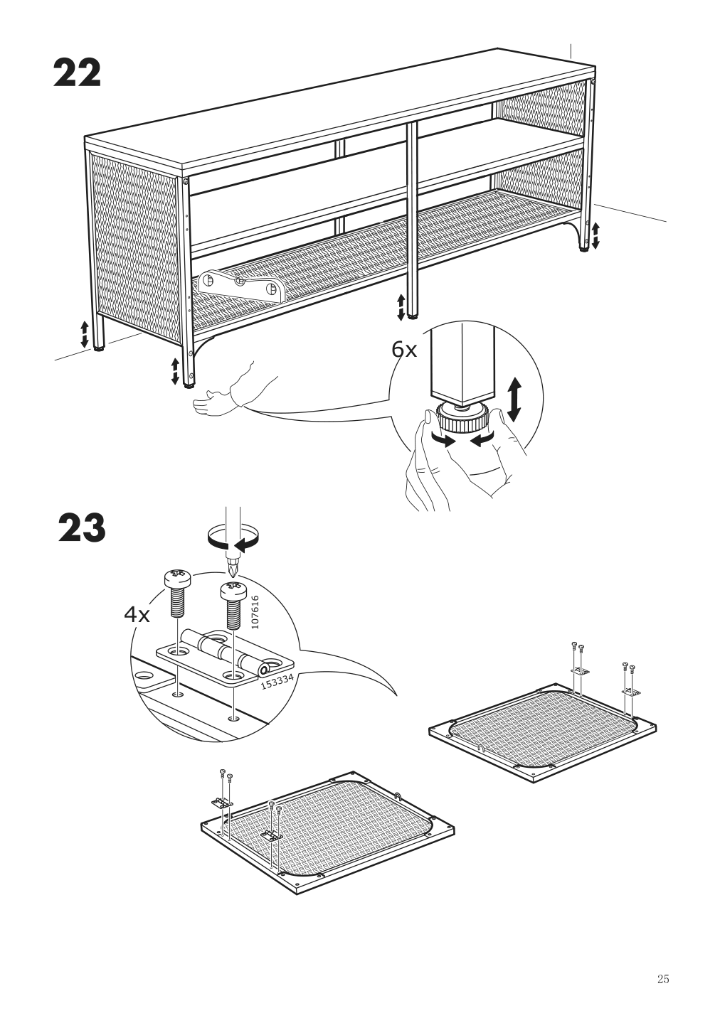 Assembly instructions for IKEA Fjaellbo tv unit black | Page 25 - IKEA FJÄLLBO TV unit 805.664.38