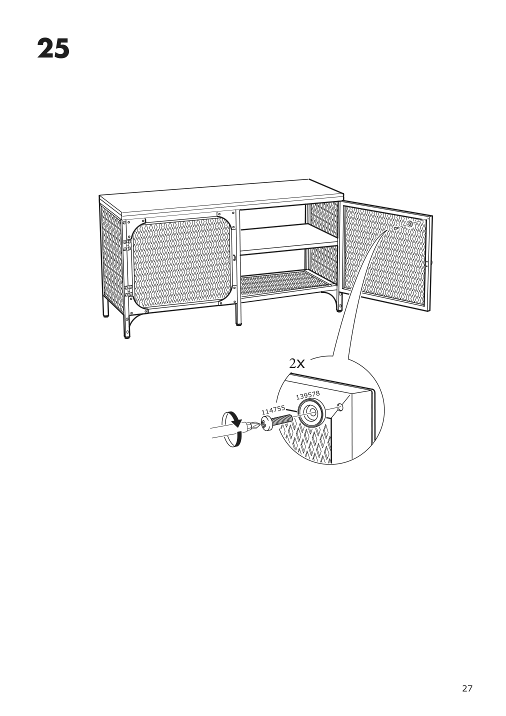 Assembly instructions for IKEA Fjaellbo tv unit black | Page 27 - IKEA FJÄLLBO TV unit 805.664.38