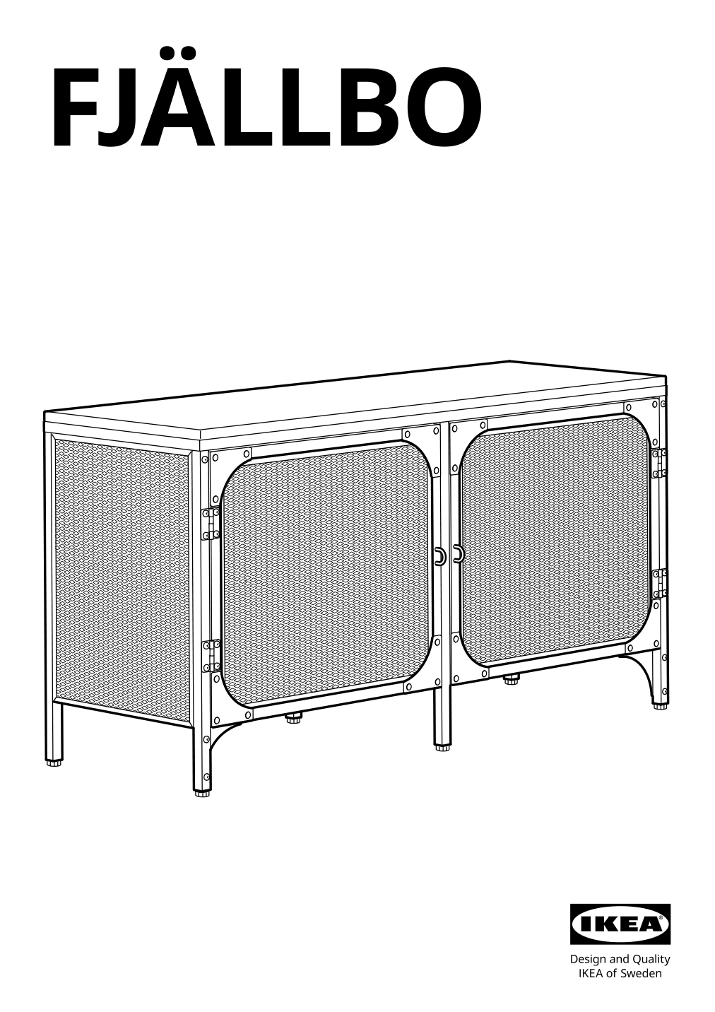 Assembly instructions for IKEA Fjaellbo tv unit black | Page 1 - IKEA FJÄLLBO TV unit 805.664.38