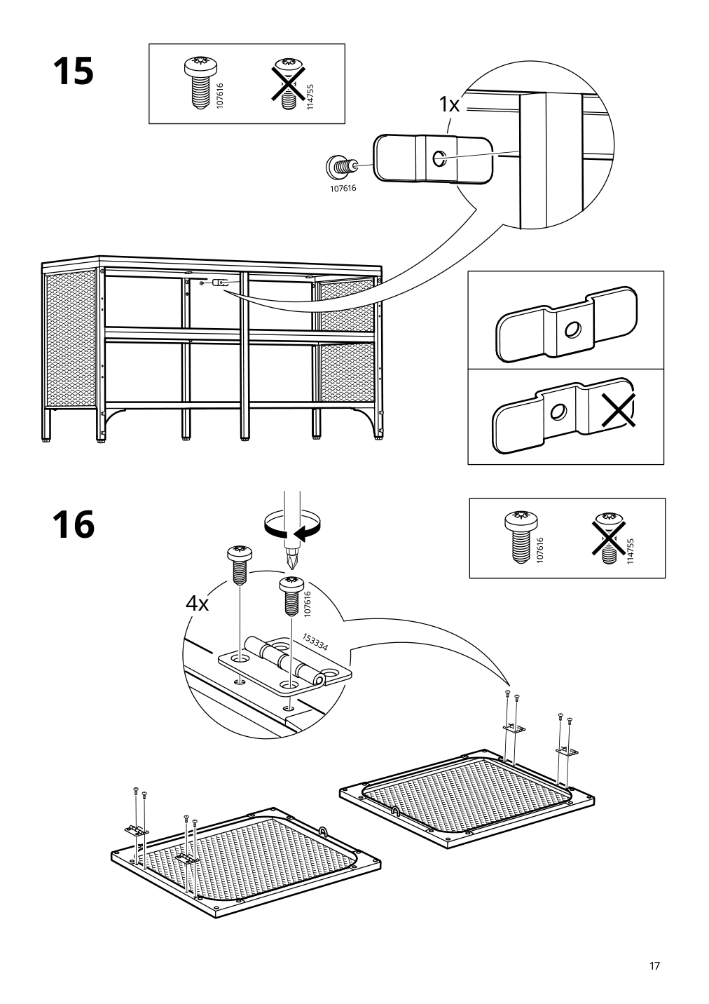 Assembly instructions for IKEA Fjaellbo tv unit black | Page 17 - IKEA FJÄLLBO TV unit 805.664.38