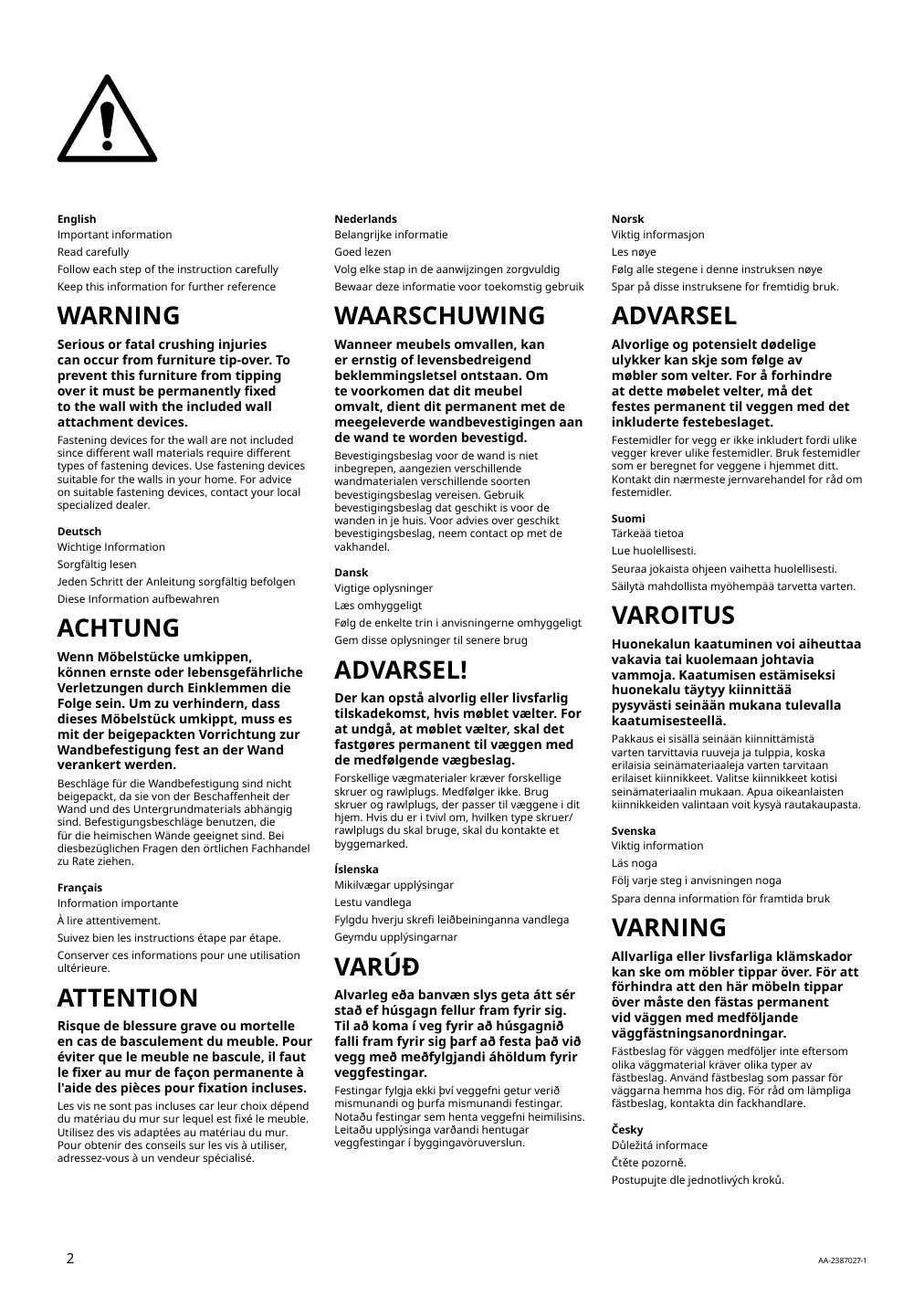 Assembly instructions for IKEA Fjaellbo tv unit black | Page 2 - IKEA FJÄLLBO TV unit 805.664.38