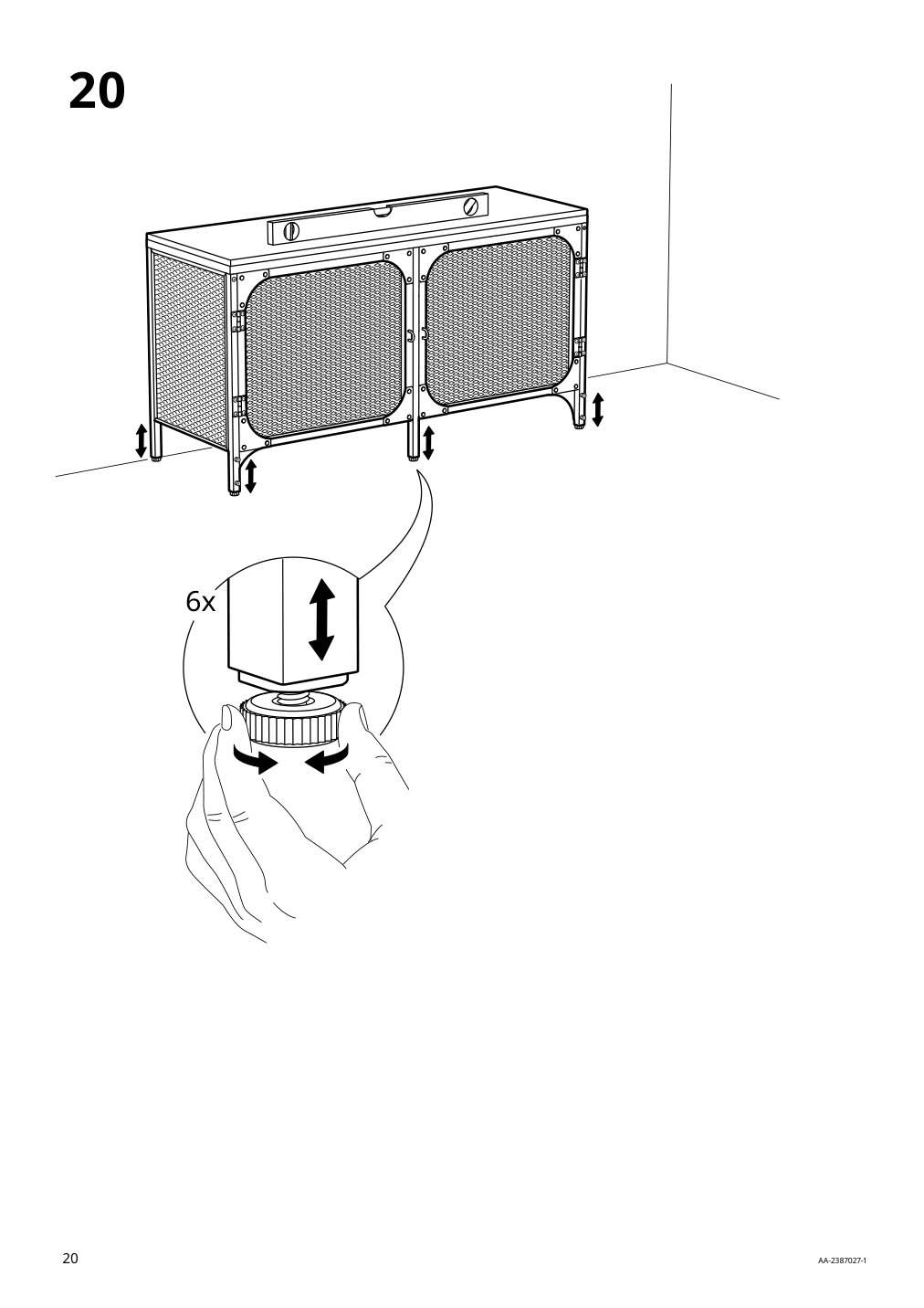 Assembly instructions for IKEA Fjaellbo tv unit black | Page 20 - IKEA FJÄLLBO TV unit 805.664.38