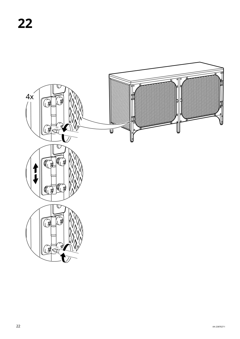 Assembly instructions for IKEA Fjaellbo tv unit black | Page 22 - IKEA FJÄLLBO TV unit 805.664.38