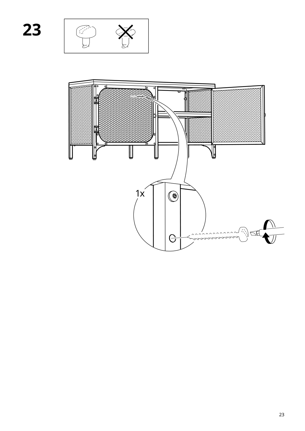 Assembly instructions for IKEA Fjaellbo tv unit black | Page 23 - IKEA FJÄLLBO TV unit 805.664.38