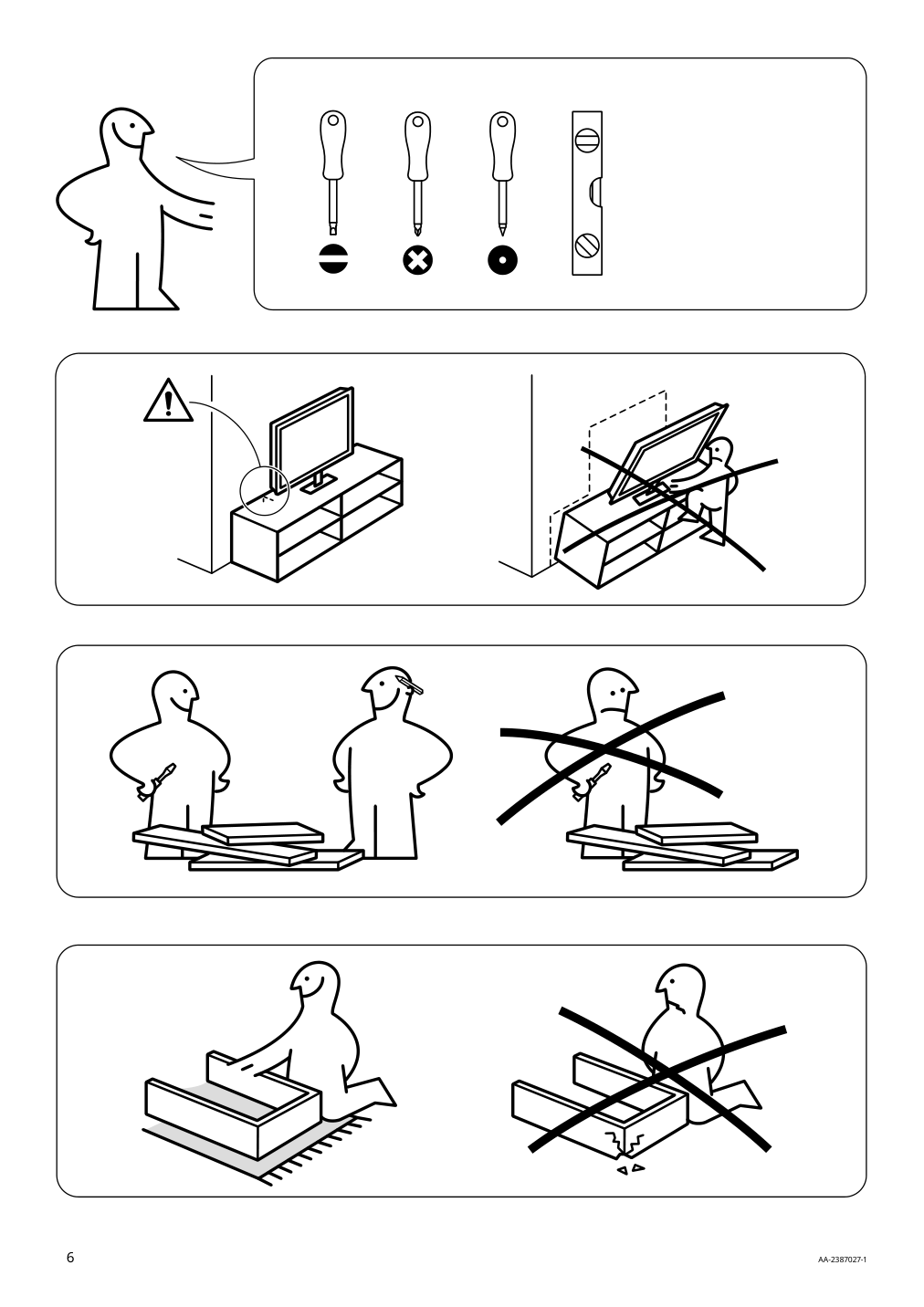 Assembly instructions for IKEA Fjaellbo tv unit black | Page 6 - IKEA FJÄLLBO TV unit 805.664.38