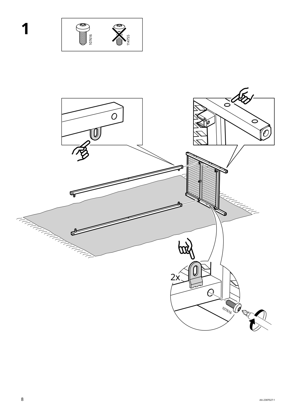 Assembly instructions for IKEA Fjaellbo tv unit black | Page 8 - IKEA FJÄLLBO TV unit 805.664.38