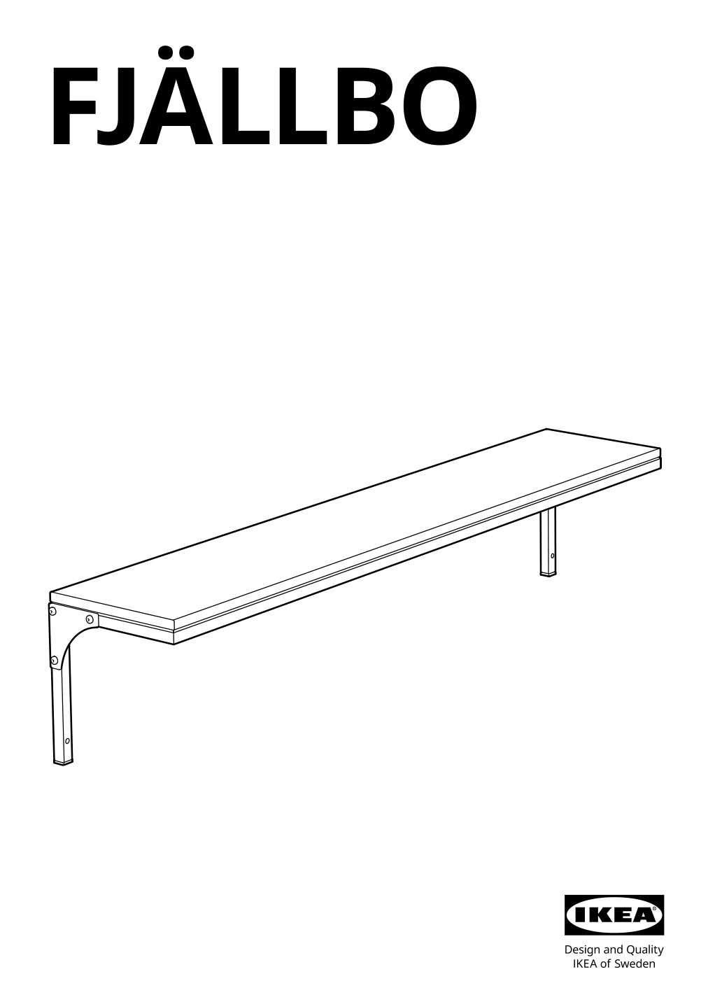 Assembly instructions for IKEA Fjaellbo wall shelf black | Page 1 - IKEA FJÄLLBO wall shelf 804.212.47