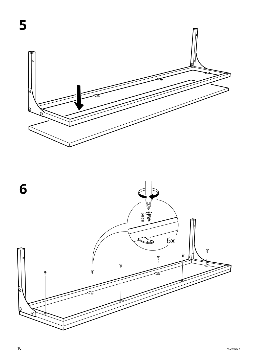 Assembly instructions for IKEA Fjaellbo wall shelf black | Page 10 - IKEA FJÄLLBO wall shelf 804.212.47