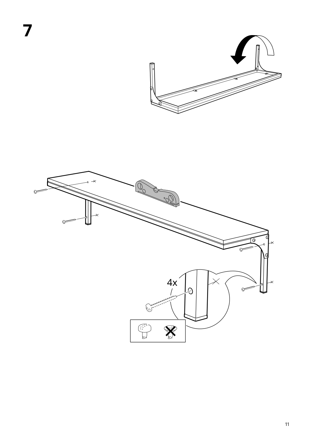 Assembly instructions for IKEA Fjaellbo wall shelf black | Page 11 - IKEA FJÄLLBO wall shelf 804.212.47