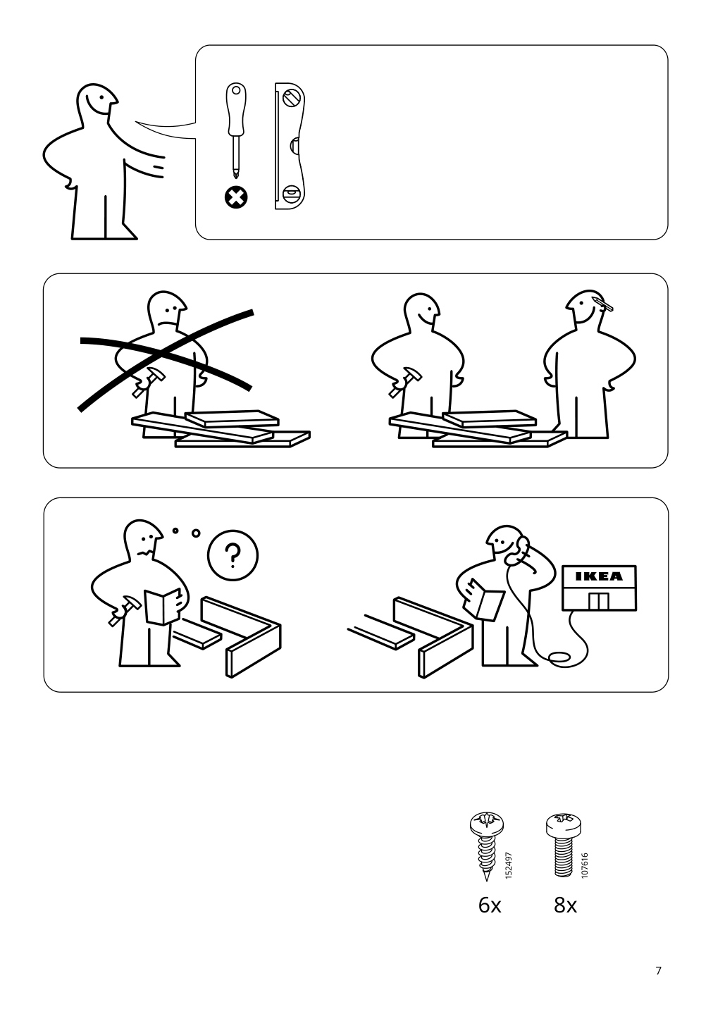 Assembly instructions for IKEA Fjaellbo wall shelf black | Page 7 - IKEA FJÄLLBO wall shelf 804.212.47