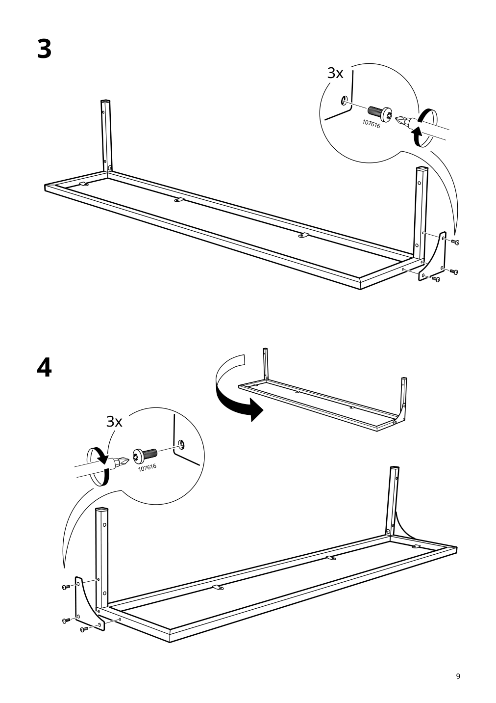 Assembly instructions for IKEA Fjaellbo wall shelf black | Page 9 - IKEA FJÄLLBO wall shelf 804.212.47