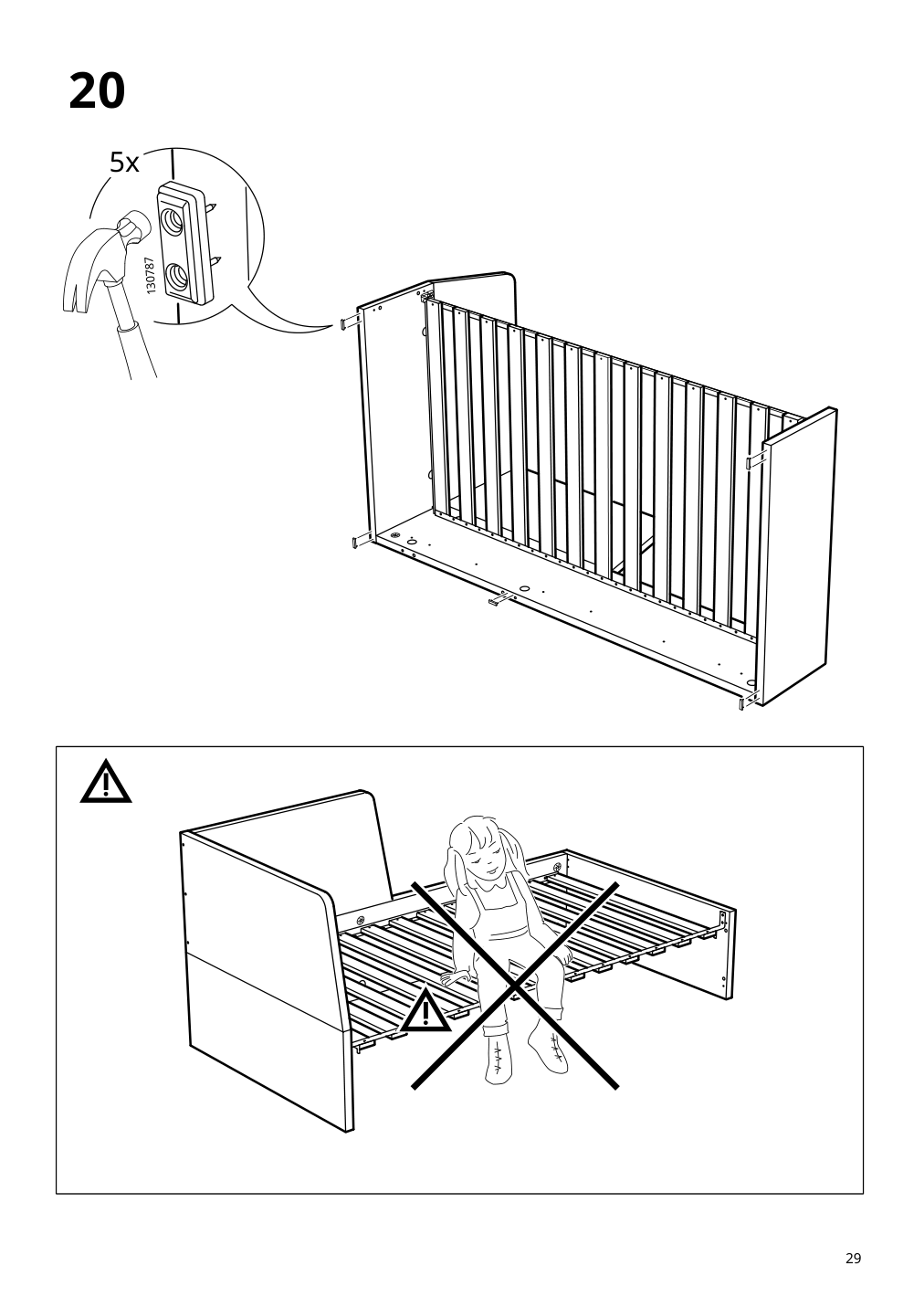 Assembly instructions for IKEA Flekke daybed frame with 2 drawers black brown | Page 29 - IKEA FLEKKE daybed with 2 drawers/2 mattresses 094.280.31