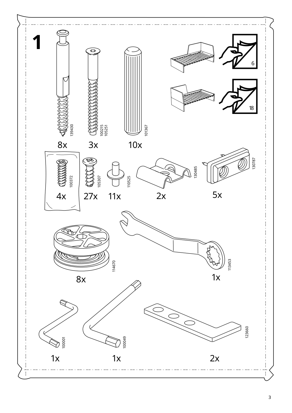 Assembly instructions for IKEA Flekke daybed frame with 2 drawers black brown | Page 3 - IKEA FLEKKE daybed with 2 drawers/2 mattresses 094.280.31