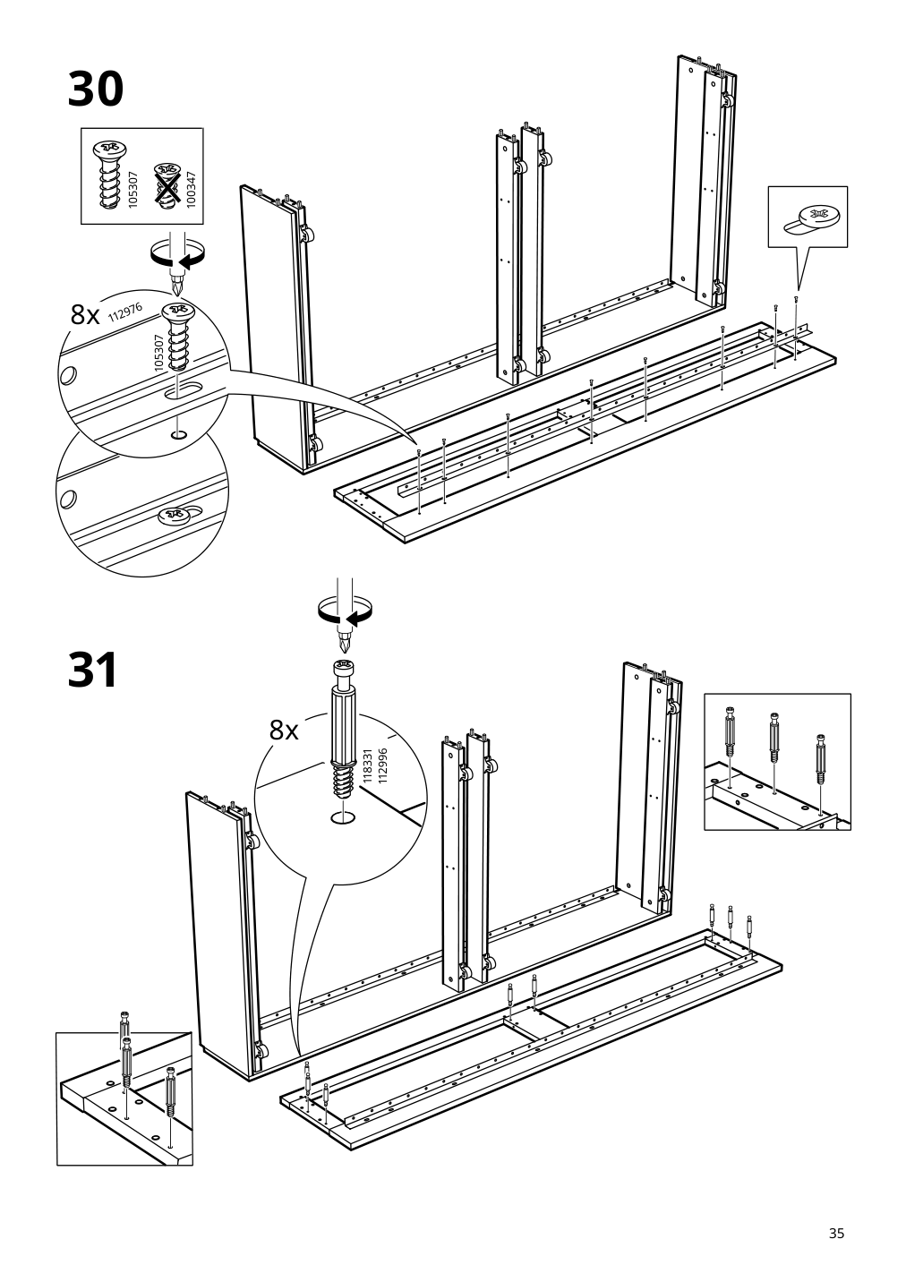 Assembly instructions for IKEA Flekke daybed frame with 2 drawers black brown | Page 35 - IKEA FLEKKE daybed with 2 drawers/2 mattresses 094.280.31