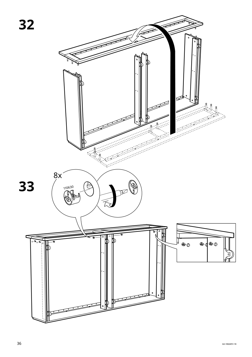 Assembly instructions for IKEA Flekke daybed frame with 2 drawers black brown | Page 36 - IKEA FLEKKE daybed with 2 drawers/2 mattresses 094.280.31