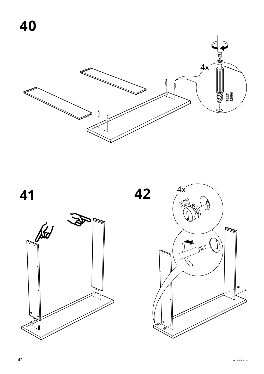 Assembly instructions for IKEA Flekke daybed frame with 2 drawers black brown | Page 42 - IKEA FLEKKE daybed with 2 drawers/2 mattresses 094.280.31