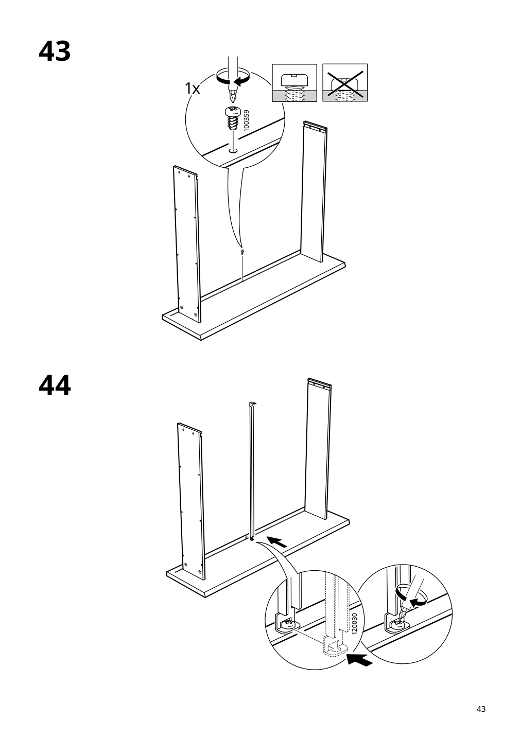 Assembly instructions for IKEA Flekke daybed frame with 2 drawers black brown | Page 43 - IKEA FLEKKE daybed with 2 drawers/2 mattresses 094.280.31