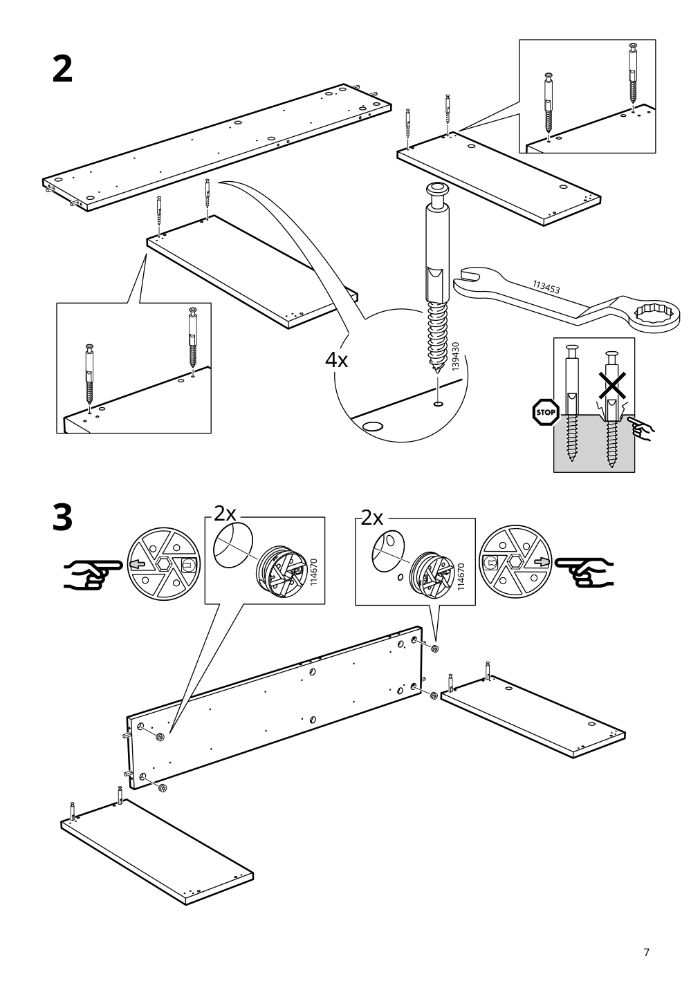 Assembly instructions for IKEA Flekke daybed frame with 2 drawers black brown | Page 7 - IKEA FLEKKE daybed with 2 drawers/2 mattresses 094.280.31