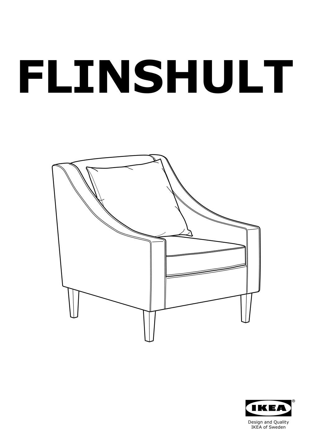 Assembly instructions for IKEA Flinshult armchair brown beige | Page 1 - IKEA FLINSHULT armchair 405.050.22