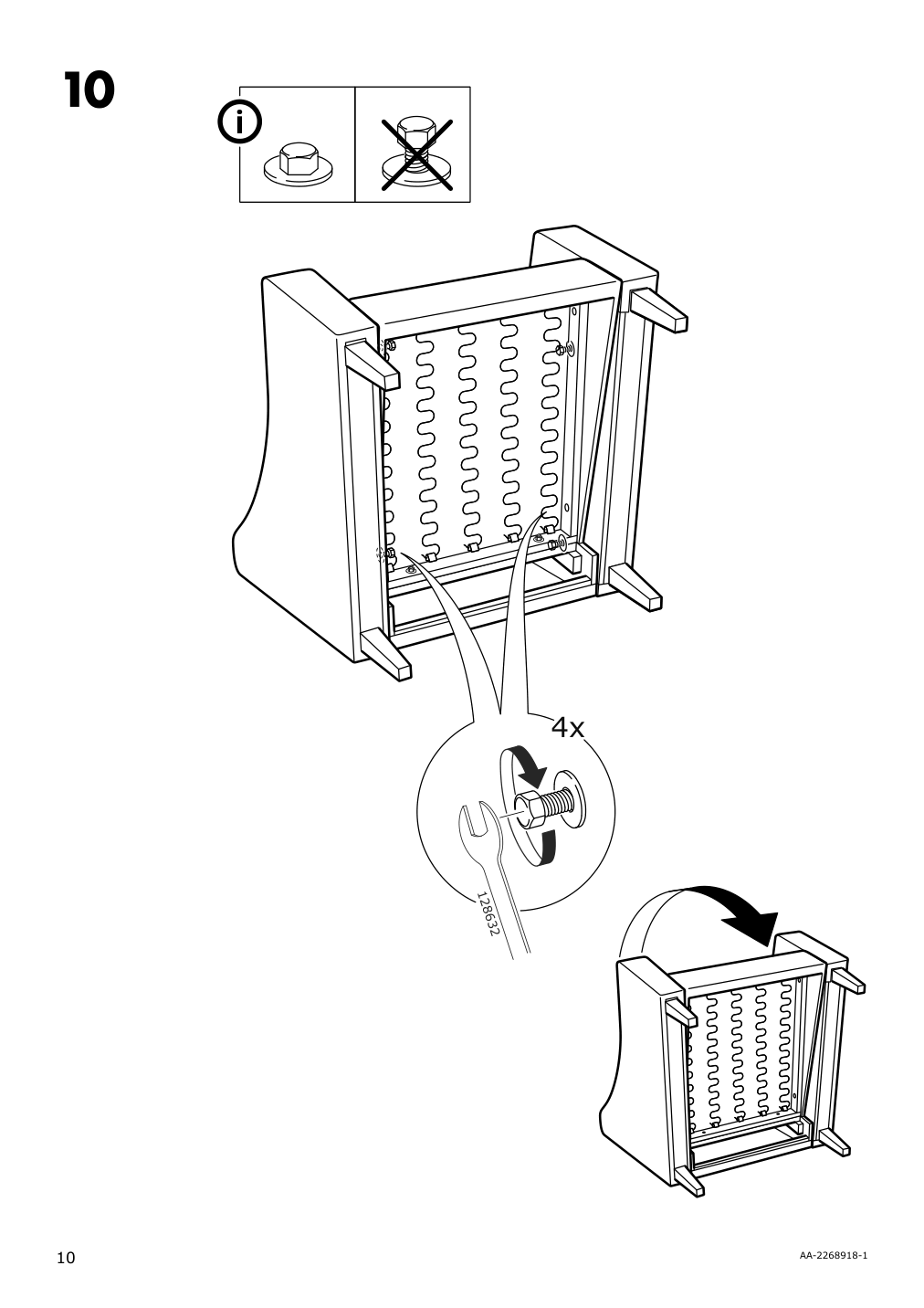 Assembly instructions for IKEA Flinshult armchair beige | Page 10 - IKEA FLINSHULT armchair 005.050.24