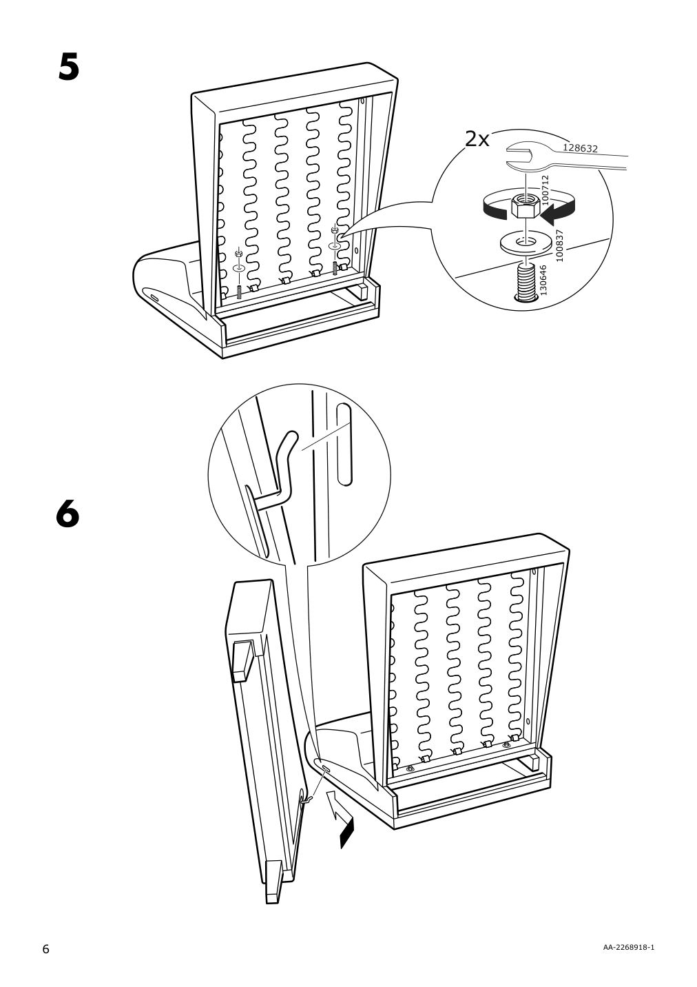 Assembly instructions for IKEA Flinshult armchair gunnared dark gray | Page 6 - IKEA FLINSHULT armchair 605.050.21