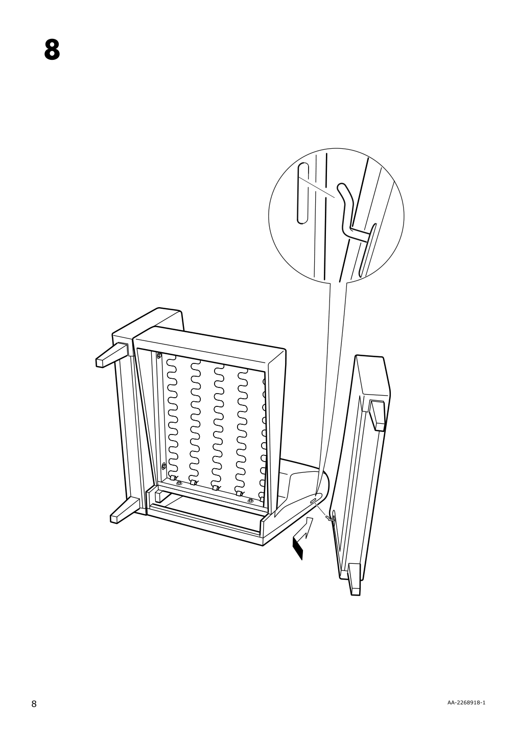 Assembly instructions for IKEA Flinshult armchair gunnared dark gray | Page 8 - IKEA FLINSHULT armchair 605.050.21