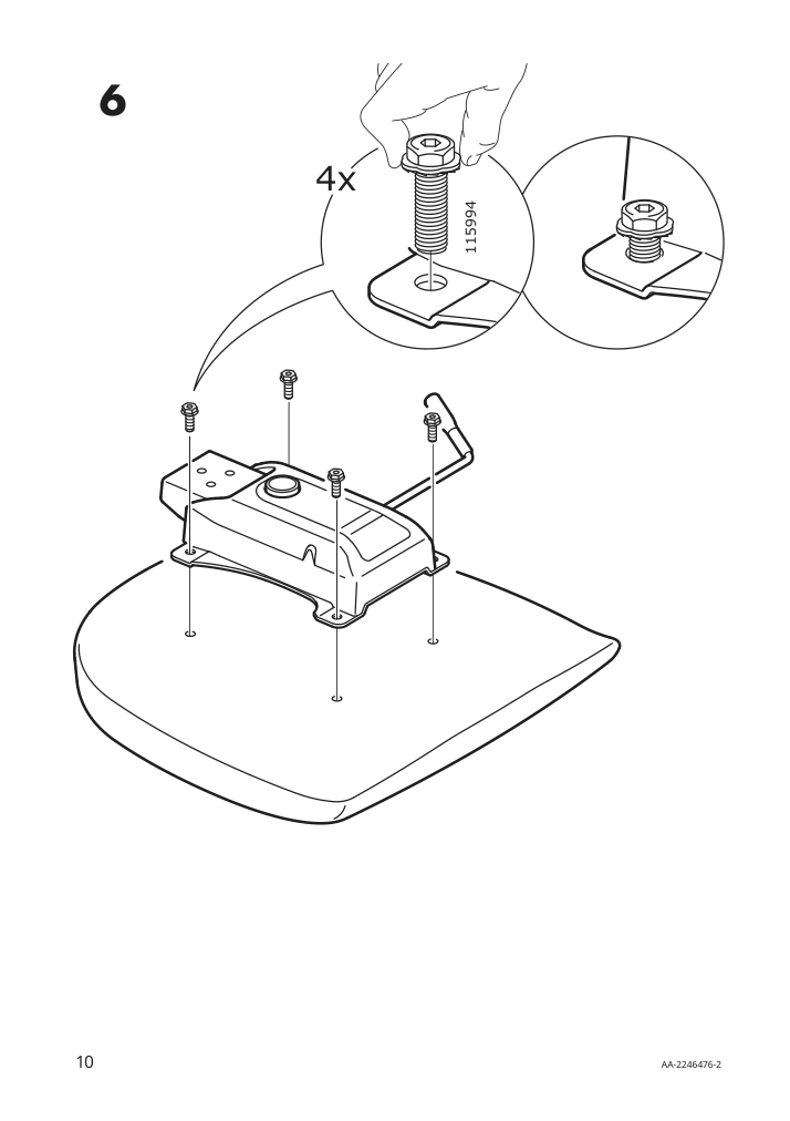 Assembly instructions for IKEA Flintan office chair black | Page 10 - IKEA FLINTAN office chair with armrests 894.244.68