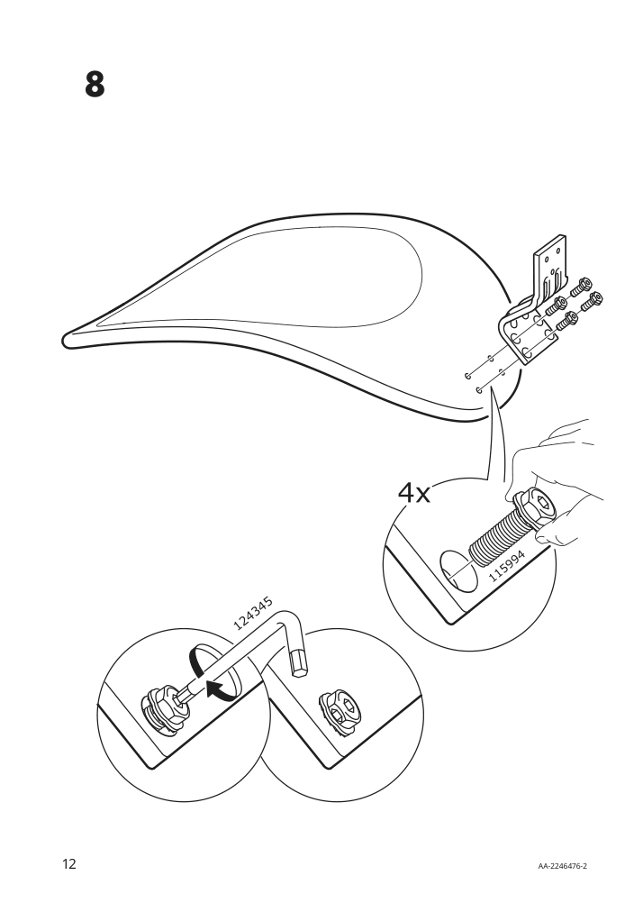 Assembly instructions for IKEA Flintan office chair black | Page 12 - IKEA FLINTAN office chair with armrests 894.244.68