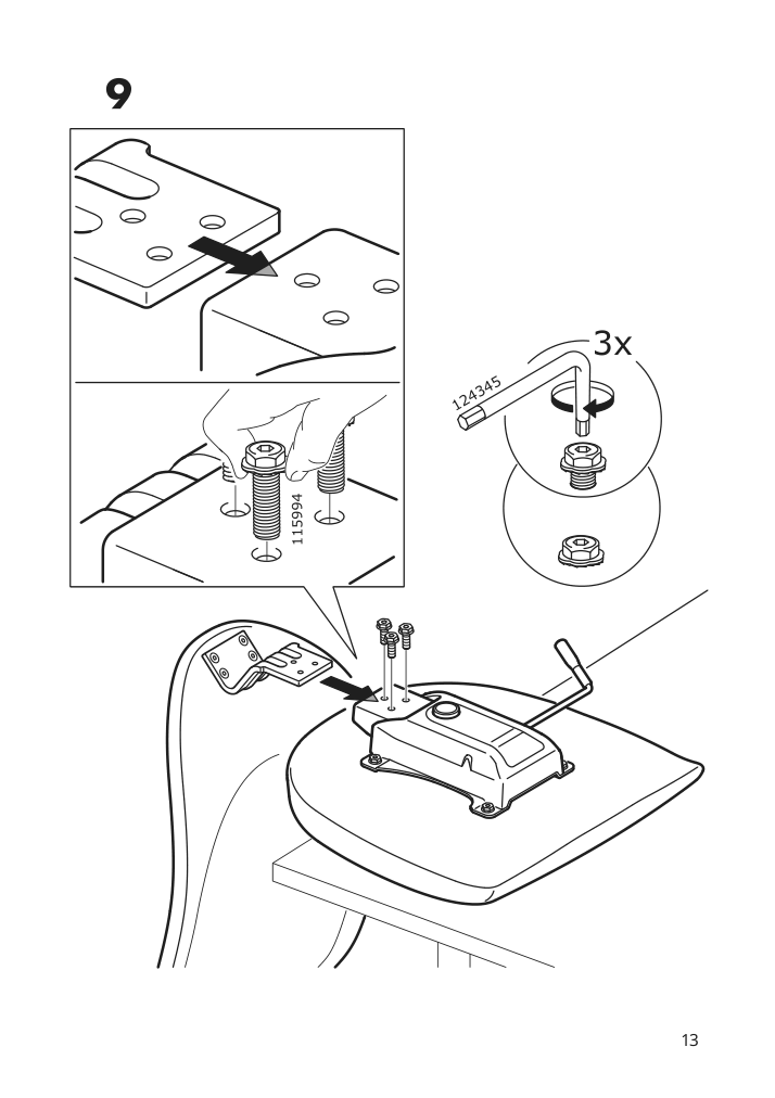 Assembly instructions for IKEA Flintan office chair black | Page 13 - IKEA FLINTAN office chair with armrests 894.244.68