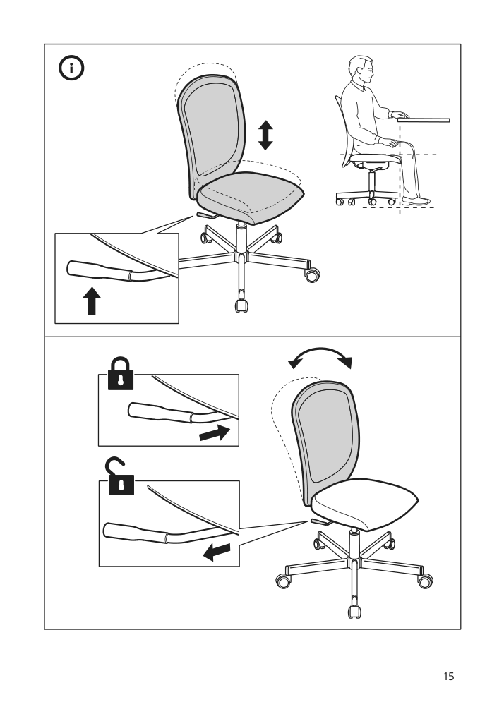 Assembly instructions for IKEA Flintan office chair black | Page 15 - IKEA FLINTAN office chair with armrests 894.244.68