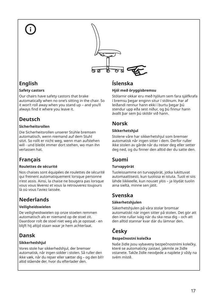 Assembly instructions for IKEA Flintan office chair black | Page 17 - IKEA FLINTAN office chair with armrests 894.244.68