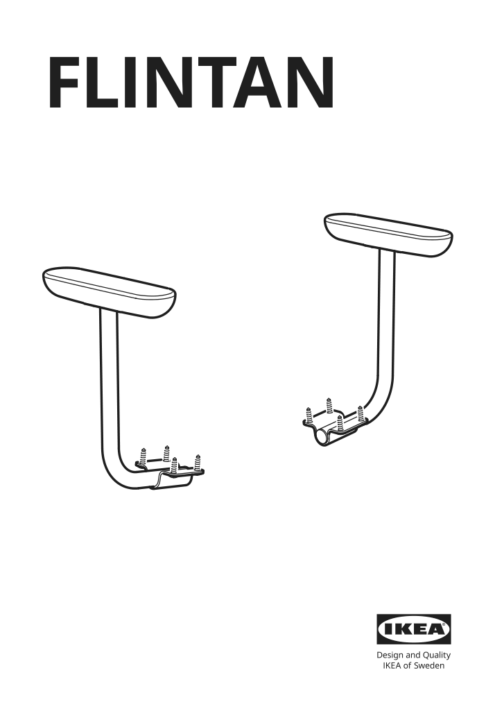 Assembly instructions for IKEA Flintan pair of armrests black | Page 1 - IKEA FLINTAN pair of armrests 104.890.33