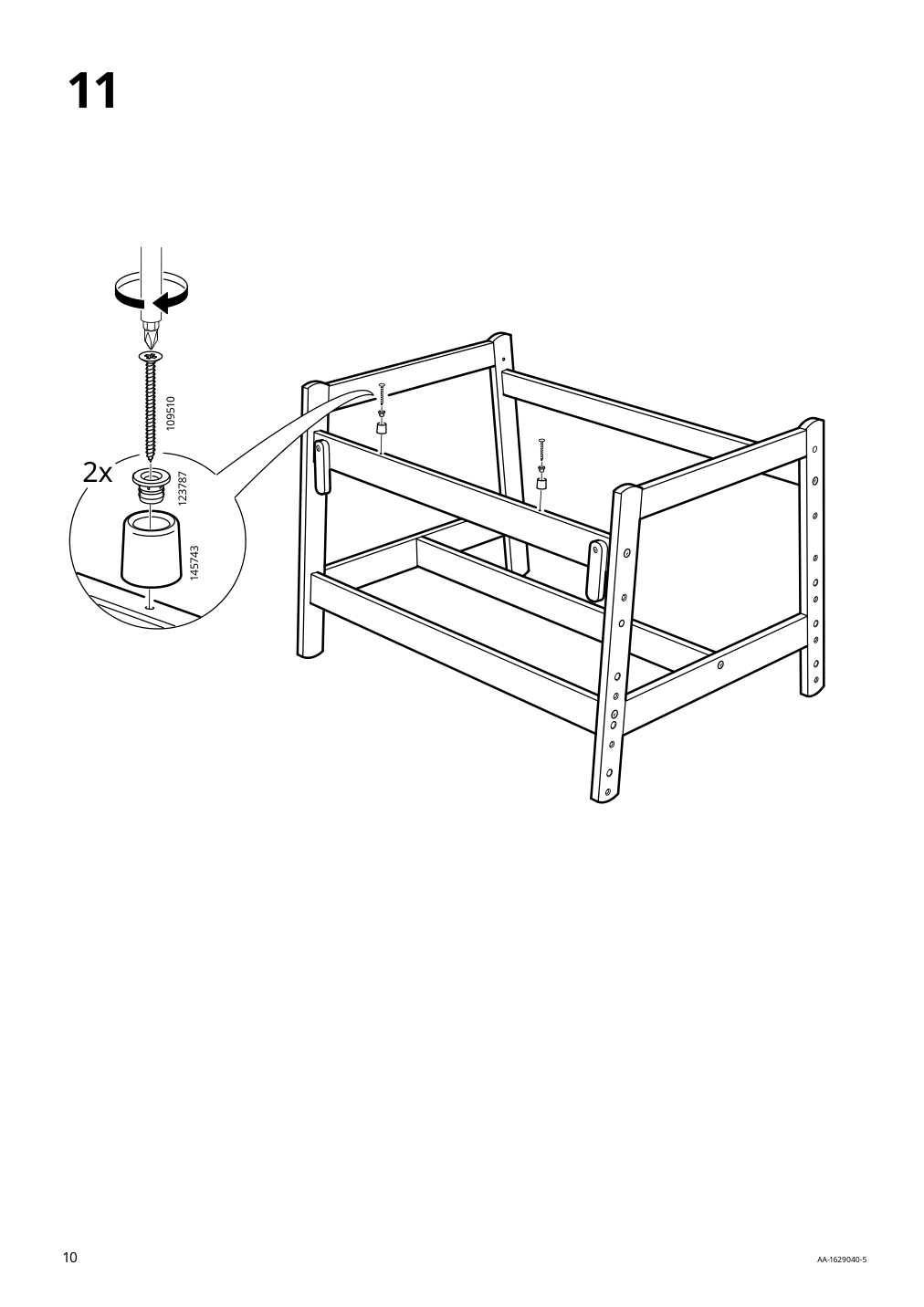 Assembly instructions for IKEA Flisat childrens desk adjustable | Page 10 - IKEA FLISAT children's desk 202.735.94