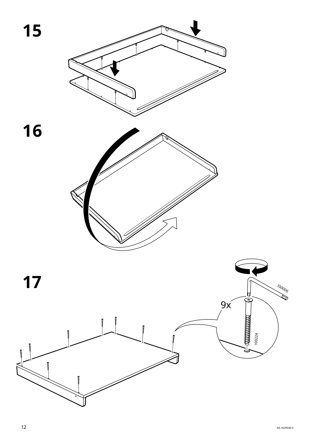 Assembly instructions for IKEA Flisat childrens desk adjustable | Page 12 - IKEA FLISAT children's desk 202.735.94