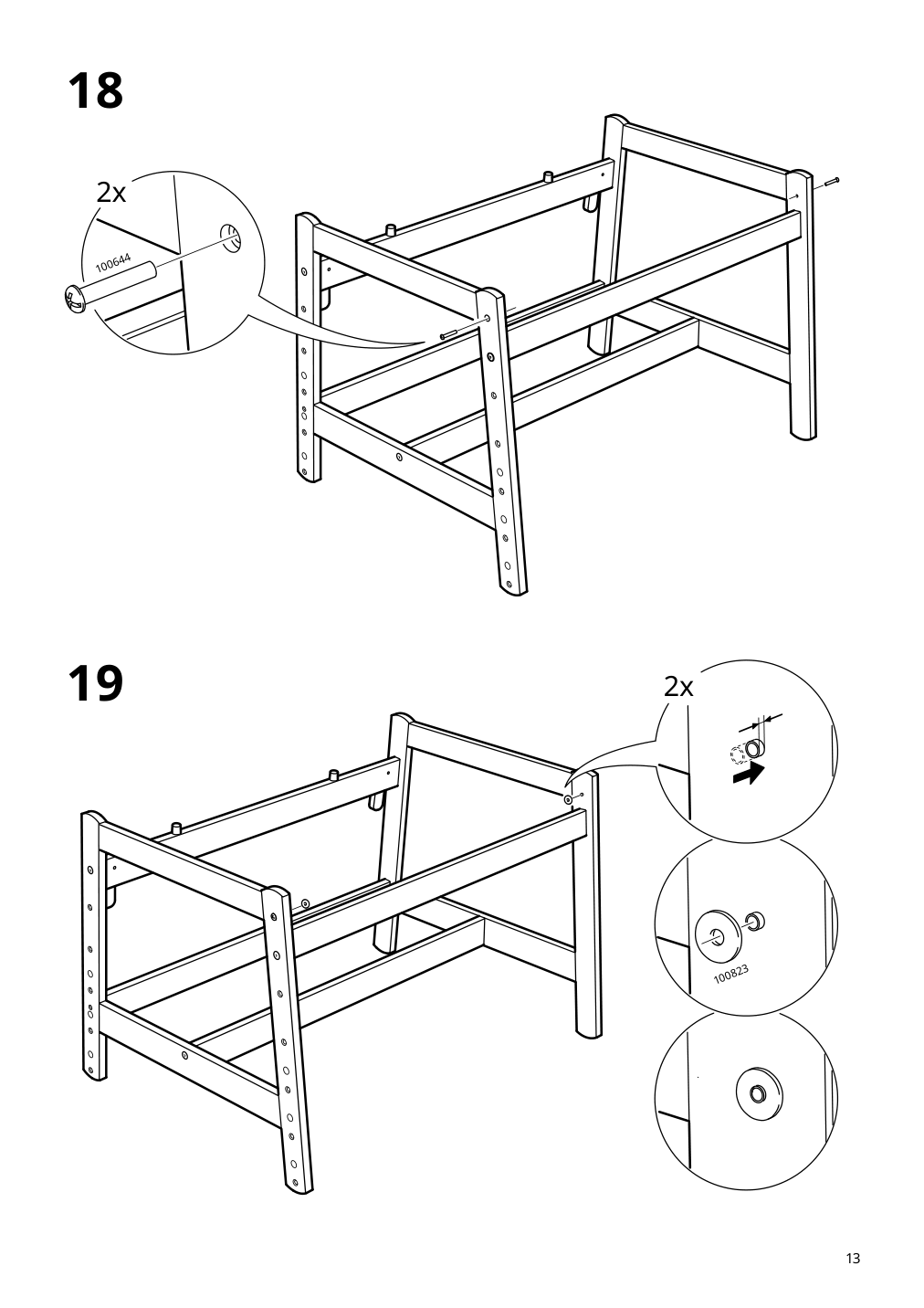 Assembly instructions for IKEA Flisat childrens desk adjustable | Page 13 - IKEA FLISAT children's desk 202.735.94