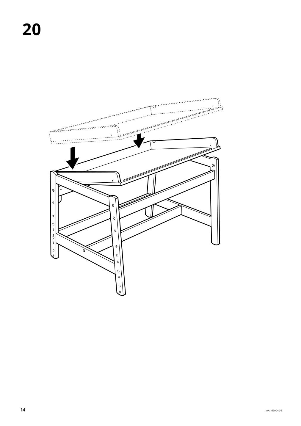 Assembly instructions for IKEA Flisat childrens desk adjustable | Page 14 - IKEA FLISAT children's desk 202.735.94